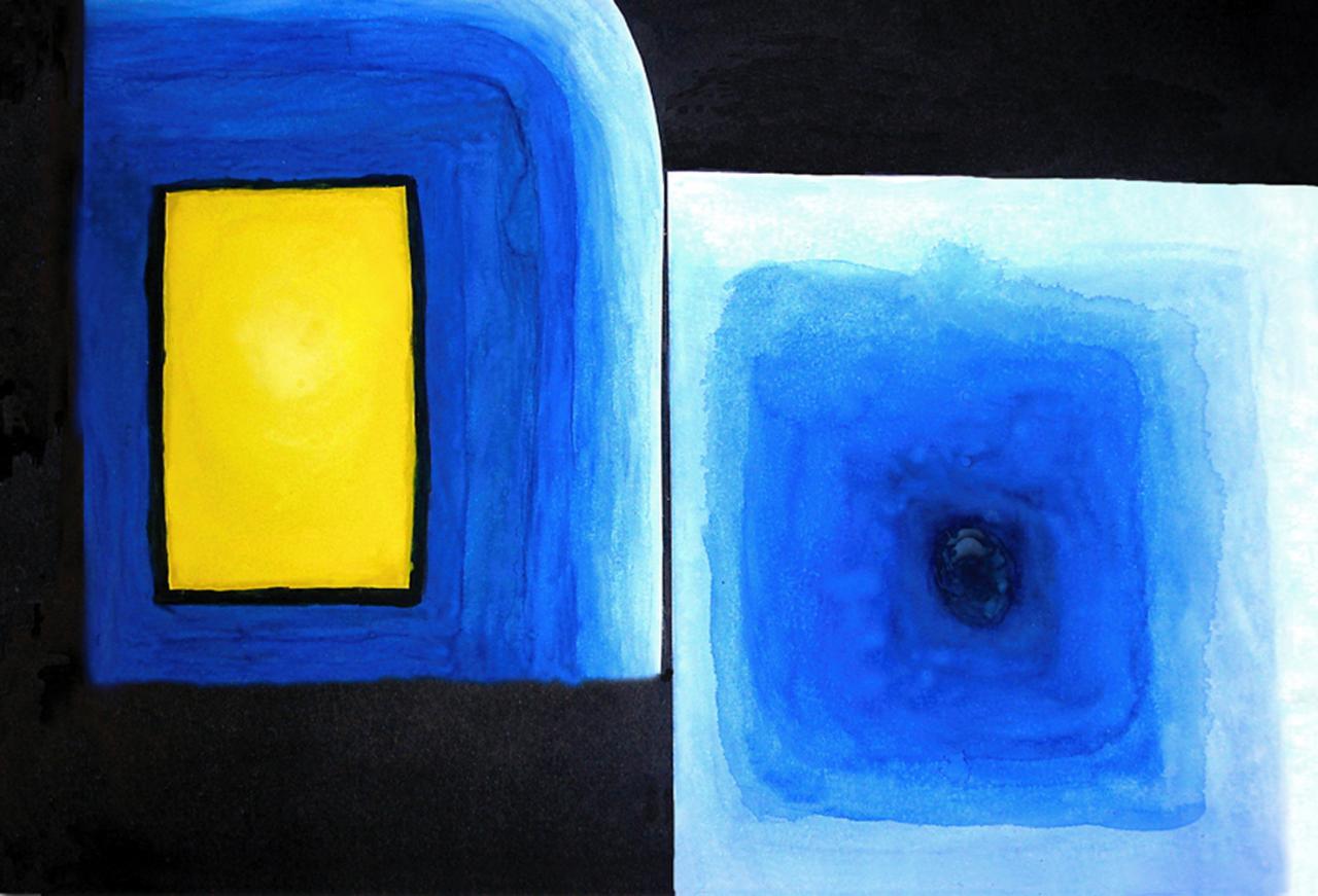 Aquarelle - Abstrait   ( 23,5 x 30 cm )