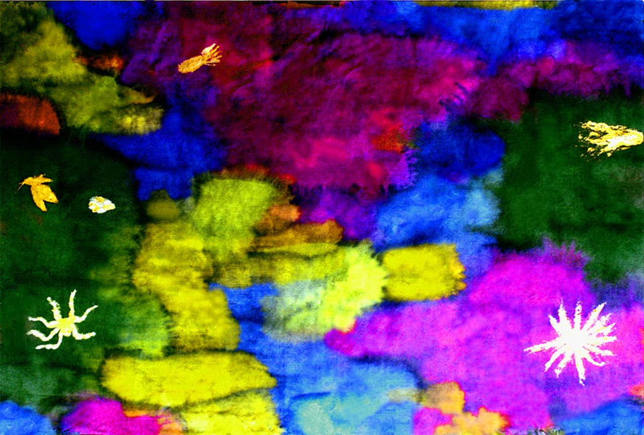 paysage de couleurs (4) - Encre sur papier japon