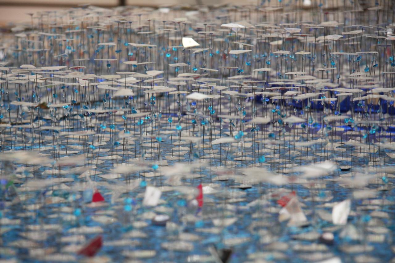 Effets de la lumière de jour sur la fontaine ( détails )