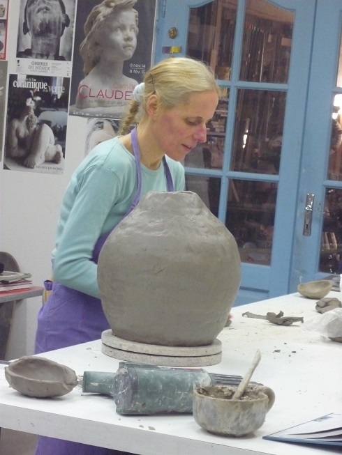 Stage de poterie à l' atelier des 3 bouleaux , automne 2016