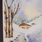 Paysage - Maison jurassienne sous la neige