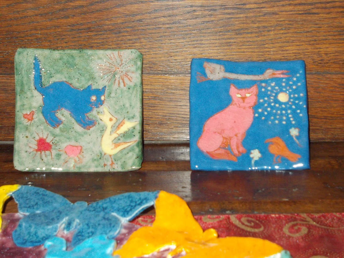 2 petites assiettes vide-poche aux Chats (2)